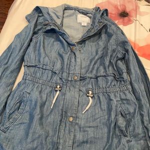 Girls hooded denim jacket